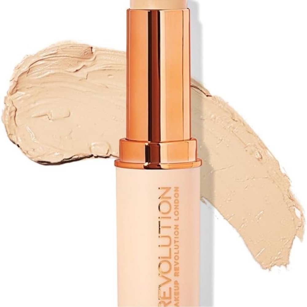 Makeup Revolution Fast Base Stick Foundation F3 Fair Yellow Undertone Full Cover